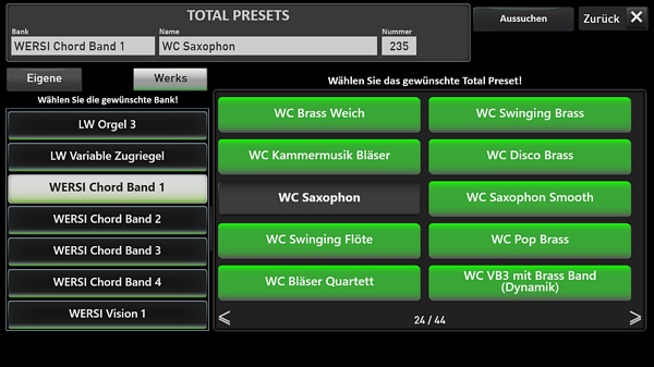 WERSI Chord Total Presets
